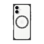 プレミアムスクエアケース with MagSafe［ オリジナル - 推し色チェック - ホワイト ］