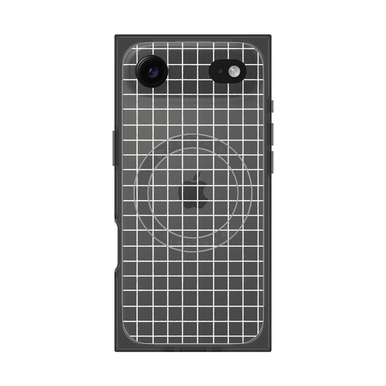 プレミアムスクエアケース with MagSafe［ オリジナル - 推し色チェック - ホワイト ］