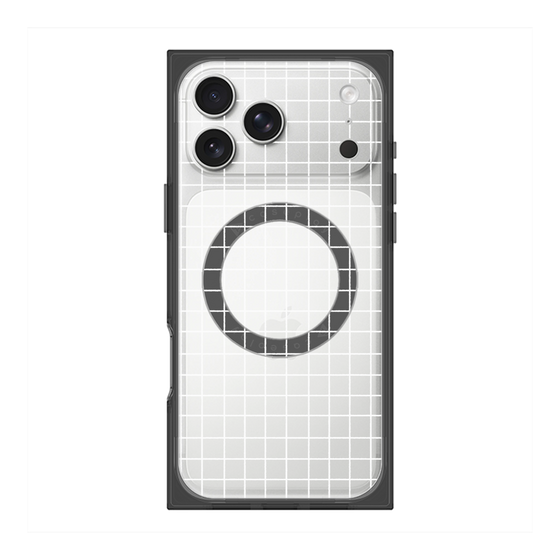 プレミアムスクエアケース with MagSafe［ オリジナル - 推し色チェック - ホワイト ］