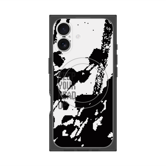 プレミアムスクエアケース with MagSafe［ オリジナル - ドットオーバーレイ - KEEP YOUR HEAD UP/C ］