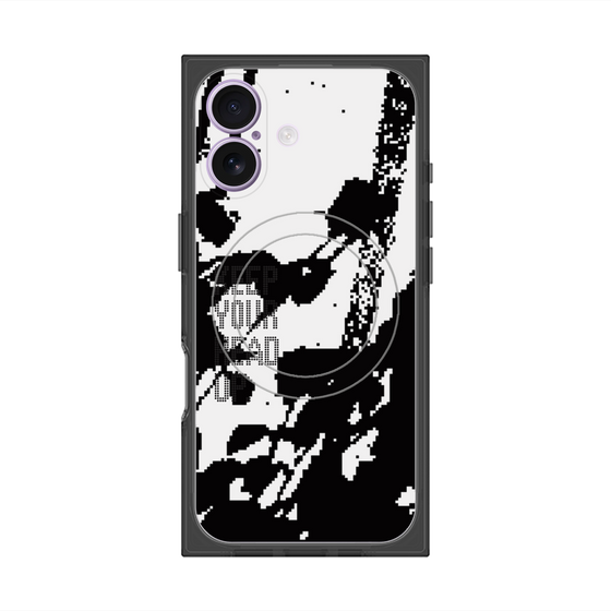 プレミアムスクエアケース with MagSafe［ オリジナル - ドットオーバーレイ - KEEP YOUR HEAD UP/C ］