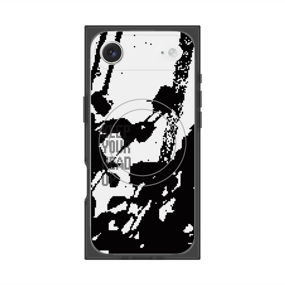 プレミアムスクエアケース with MagSafe［ オリジナル - ドットオーバーレイ - KEEP YOUR HEAD UP/C ］