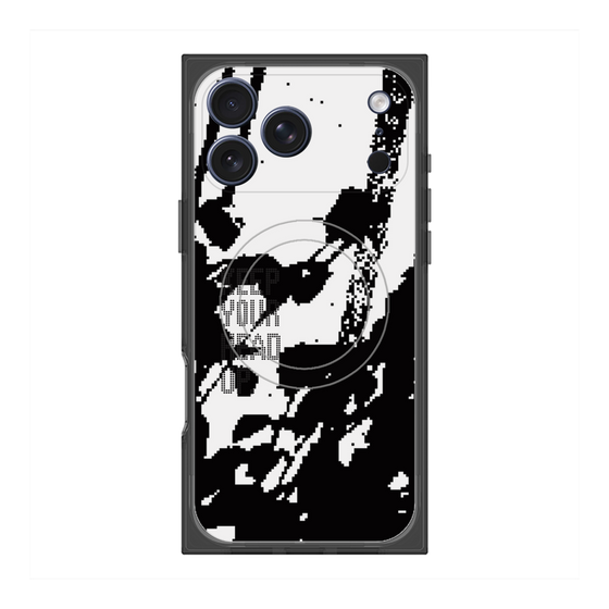 プレミアムスクエアケース with MagSafe［ オリジナル - ドットオーバーレイ - KEEP YOUR HEAD UP/C ］