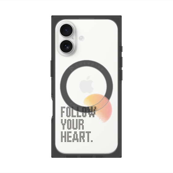 プレミアムスクエアケース with MagSafe［ オリジナル - ドットオーバーレイ - FOLLOW YOUR HEART/A ］