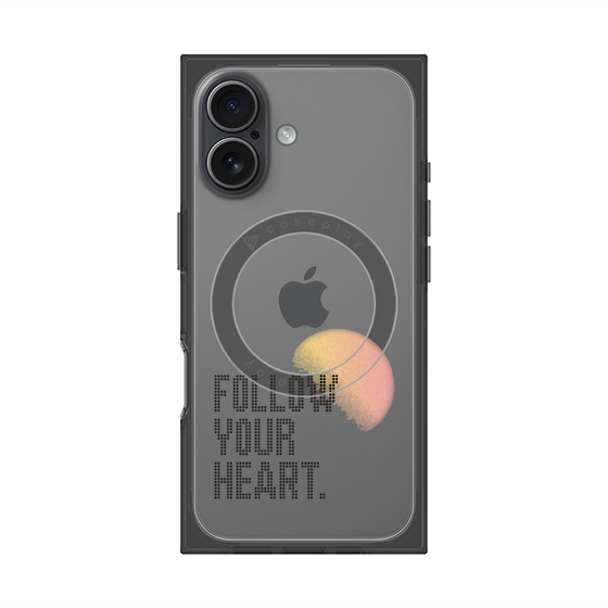 プレミアムスクエアケース with MagSafe［ オリジナル - ドットオーバーレイ - FOLLOW YOUR HEART/A ］