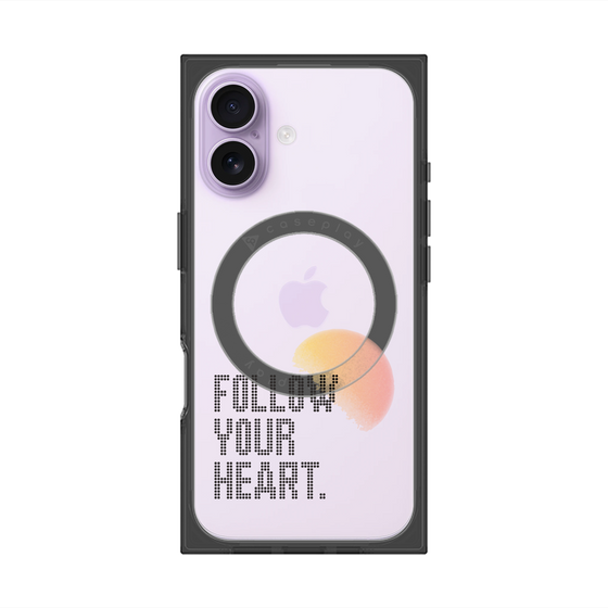 プレミアムスクエアケース with MagSafe［ オリジナル - ドットオーバーレイ - FOLLOW YOUR HEART/A ］