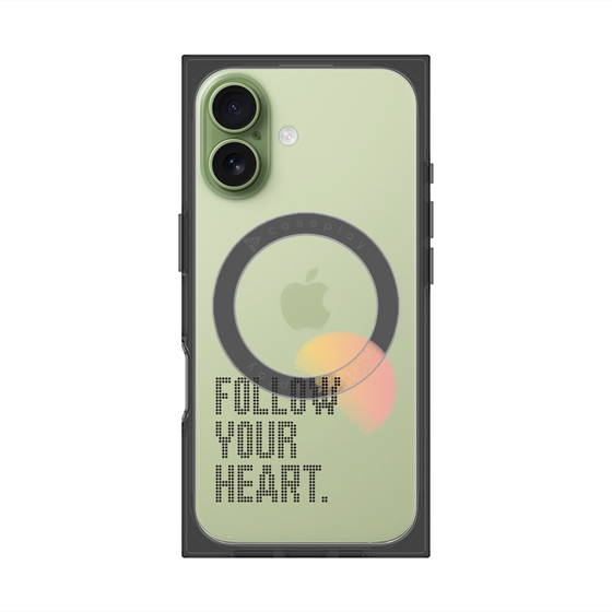 プレミアムスクエアケース with MagSafe［ オリジナル - ドットオーバーレイ - FOLLOW YOUR HEART/A ］