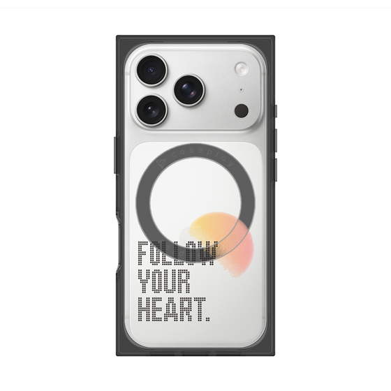 プレミアムスクエアケース with MagSafe［ オリジナル - ドットオーバーレイ - FOLLOW YOUR HEART/A ］