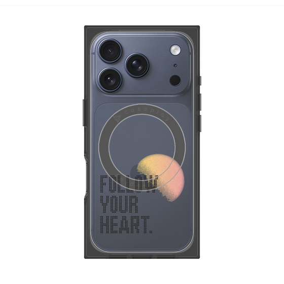 プレミアムスクエアケース with MagSafe［ オリジナル - ドットオーバーレイ - FOLLOW YOUR HEART/A ］