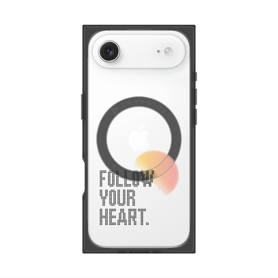 プレミアムスクエアケース with MagSafe［ オリジナル - ドットオーバーレイ - FOLLOW YOUR HEART/A ］