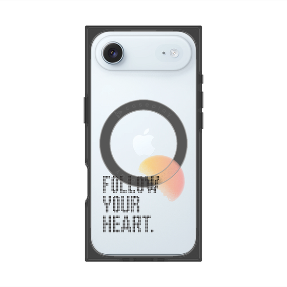 プレミアムスクエアケース with MagSafe［ オリジナル - ドットオーバーレイ - FOLLOW YOUR HEART/A ］