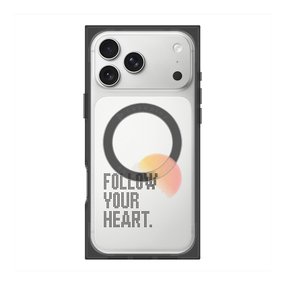 プレミアムスクエアケース with MagSafe［ オリジナル - ドットオーバーレイ - FOLLOW YOUR HEART/A ］