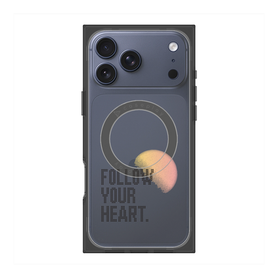 プレミアムスクエアケース with MagSafe［ オリジナル - ドットオーバーレイ - FOLLOW YOUR HEART/A ］