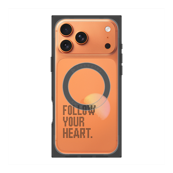 プレミアムスクエアケース with MagSafe［ オリジナル - ドットオーバーレイ - FOLLOW YOUR HEART/A ］