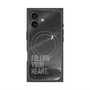 プレミアムスクエアケース with MagSafe［ オリジナル - ドットオーバーレイ - FOLLOW YOUR HEART/B ］