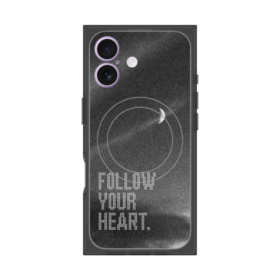 プレミアムスクエアケース with MagSafe［ オリジナル - ドットオーバーレイ - FOLLOW YOUR HEART/B ］