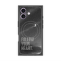 プレミアムスクエアケース with MagSafe［ オリジナル - ドットオーバーレイ - FOLLOW YOUR HEART/B ］