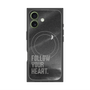 プレミアムスクエアケース with MagSafe［ オリジナル - ドットオーバーレイ - FOLLOW YOUR HEART/B ］