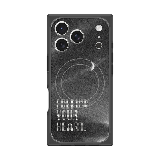 プレミアムスクエアケース with MagSafe［ オリジナル - ドットオーバーレイ - FOLLOW YOUR HEART/B ］