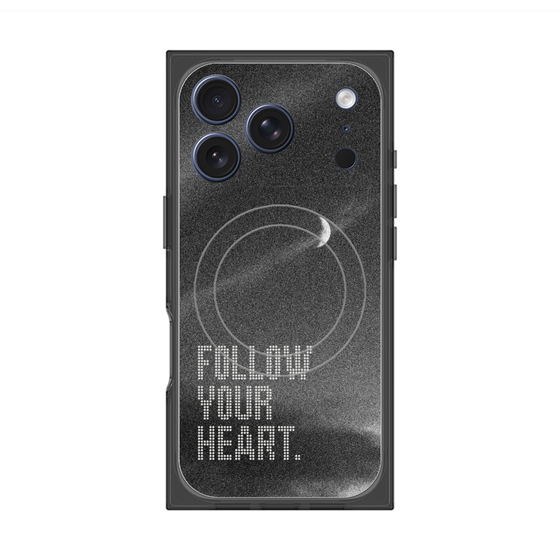 プレミアムスクエアケース with MagSafe［ オリジナル - ドットオーバーレイ - FOLLOW YOUR HEART/B ］