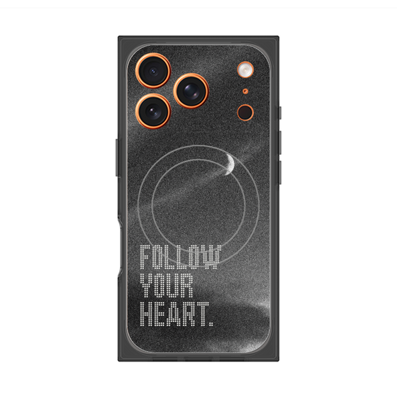 プレミアムスクエアケース with MagSafe［ オリジナル - ドットオーバーレイ - FOLLOW YOUR HEART/B ］