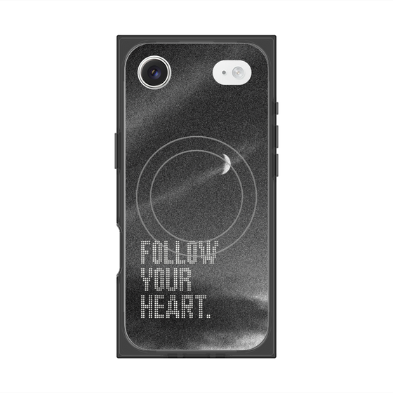 プレミアムスクエアケース with MagSafe［ オリジナル - ドットオーバーレイ - FOLLOW YOUR HEART/B ］