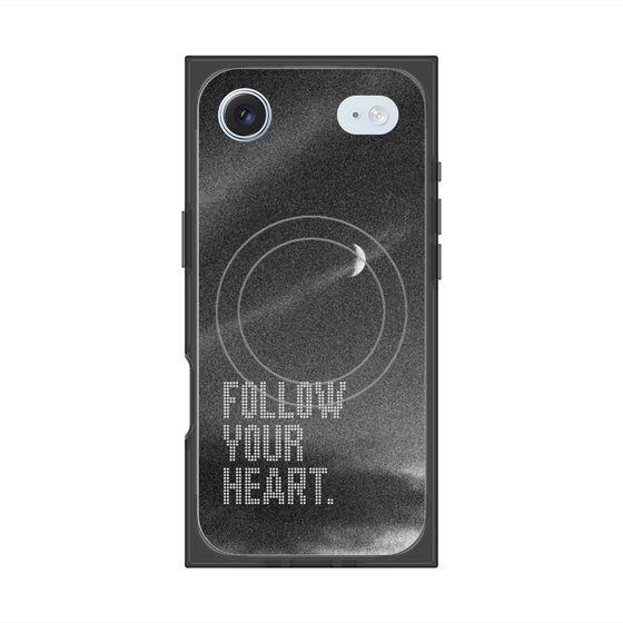 プレミアムスクエアケース with MagSafe［ オリジナル - ドットオーバーレイ - FOLLOW YOUR HEART/B ］