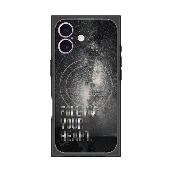 プレミアムスクエアケース with MagSafe［ オリジナル - ドットオーバーレイ - FOLLOW YOUR HEART/C ］