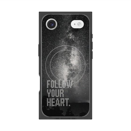 プレミアムスクエアケース with MagSafe［ オリジナル - ドットオーバーレイ - FOLLOW YOUR HEART/C ］