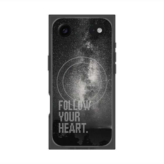 プレミアムスクエアケース with MagSafe［ オリジナル - ドットオーバーレイ - FOLLOW YOUR HEART/C ］