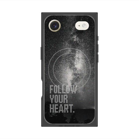 プレミアムスクエアケース with MagSafe［ オリジナル - ドットオーバーレイ - FOLLOW YOUR HEART/C ］