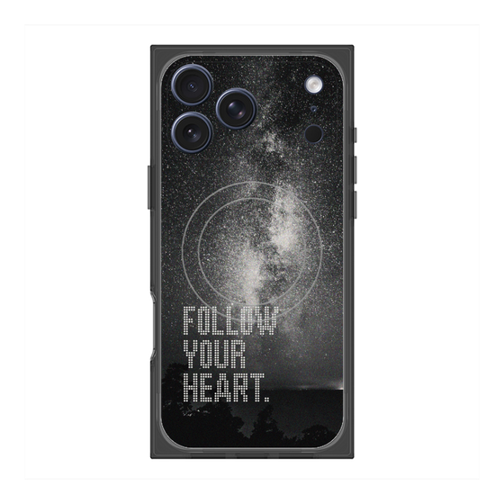 プレミアムスクエアケース with MagSafe［ オリジナル - ドットオーバーレイ - FOLLOW YOUR HEART/C ］