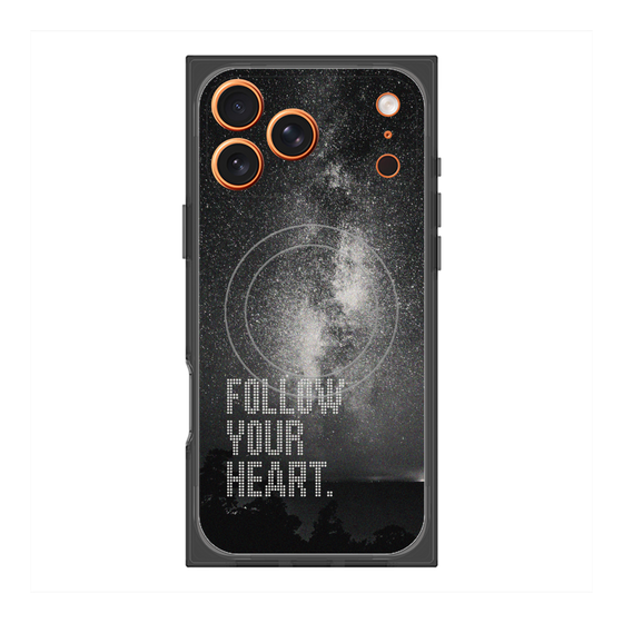 プレミアムスクエアケース with MagSafe［ オリジナル - ドットオーバーレイ - FOLLOW YOUR HEART/C ］