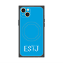 プレミアムスクエアケース with MagSafe［ オリジナル - ESTJ 幹部 - アルファベット - ブルー ］