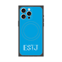 プレミアムスクエアケース with MagSafe［ オリジナル - ESTJ 幹部 - アルファベット - ブルー ］