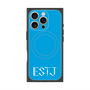 プレミアムスクエアケース with MagSafe［ オリジナル - ESTJ 幹部 - アルファベット - ブルー ］