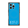 プレミアムスクエアケース with MagSafe［ オリジナル - ESTJ 幹部 - アルファベット - ブルー ］