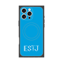 プレミアムスクエアケース with MagSafe［ オリジナル - ESTJ 幹部 - アルファベット - ブルー ］