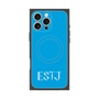 プレミアムスクエアケース with MagSafe［ オリジナル - ESTJ 幹部 - アルファベット - ブルー ］