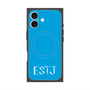 プレミアムスクエアケース with MagSafe［ オリジナル - ESTJ 幹部 - アルファベット - ブルー ］
