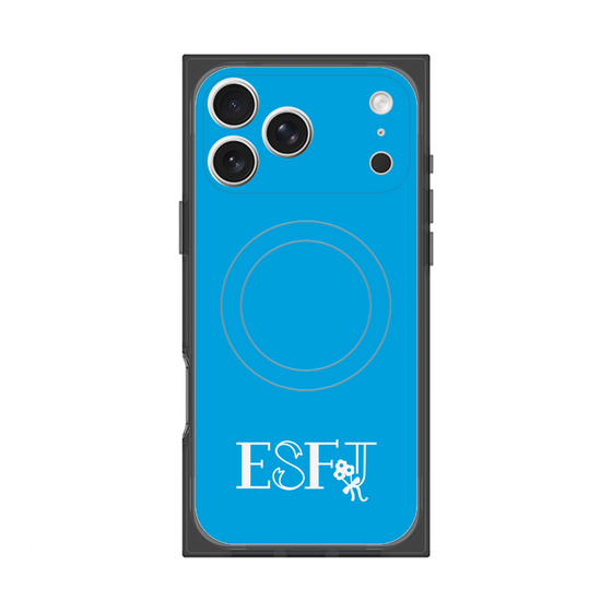 プレミアムスクエアケース with MagSafe［ オリジナル - ESFJ 領事 - アルファベット - ブルー ］
