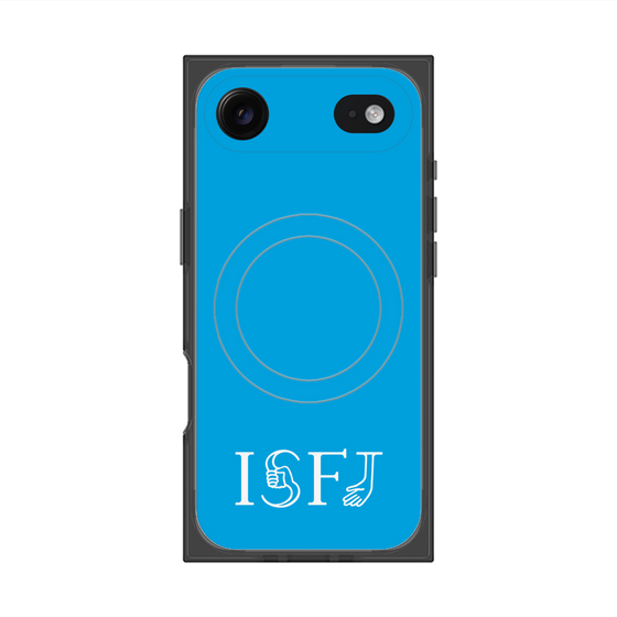 プレミアムスクエアケース with MagSafe［ オリジナル - ISFJ 擁護者 - アルファベット - ブルー ］