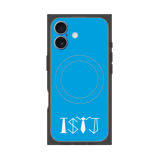 プレミアムスクエアケース with MagSafe［ オリジナル - ISTJ 管理者 - アルファベット - ブルー ］