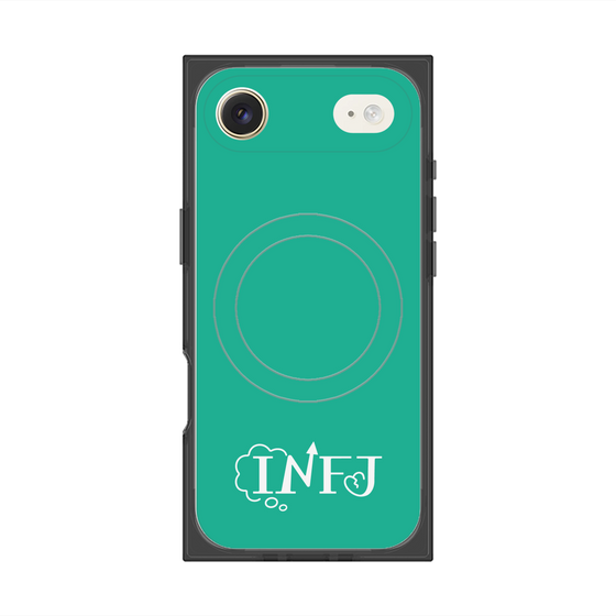 プレミアムスクエアケース with MagSafe［ オリジナル - INFJ 提唱者 - アルファベット - グリーン ］