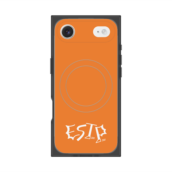プレミアムスクエアケース with MagSafe［ オリジナル - ESTP 起業家 - アルファベット - オレンジ ］