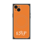 プレミアムスクエアケース with MagSafe［ オリジナル - ESFP エンターテイナー - アルファベット - オレンジ ］