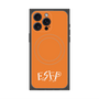 プレミアムスクエアケース with MagSafe［ オリジナル - ESFP エンターテイナー - アルファベット - オレンジ ］