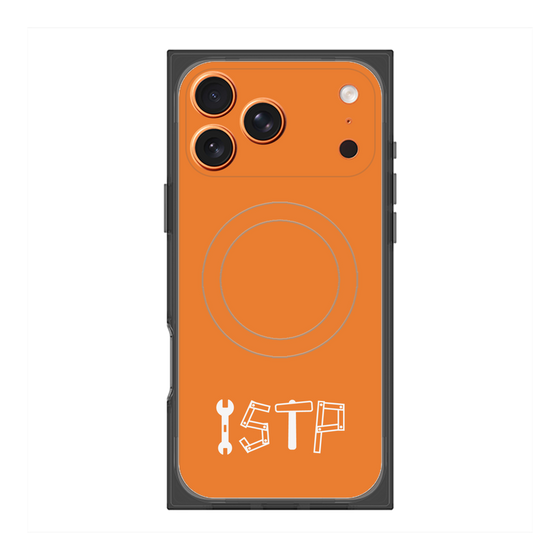 プレミアムスクエアケース with MagSafe［ オリジナル - ISTP 巨匠 - アルファベット - オレンジ ］