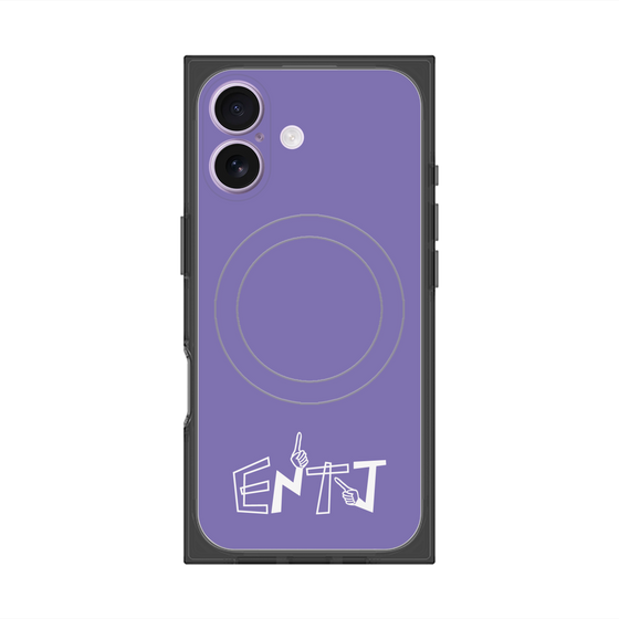 プレミアムスクエアケース with MagSafe［ オリジナル - ENTJ 指揮官 - アルファベット - パープル ］