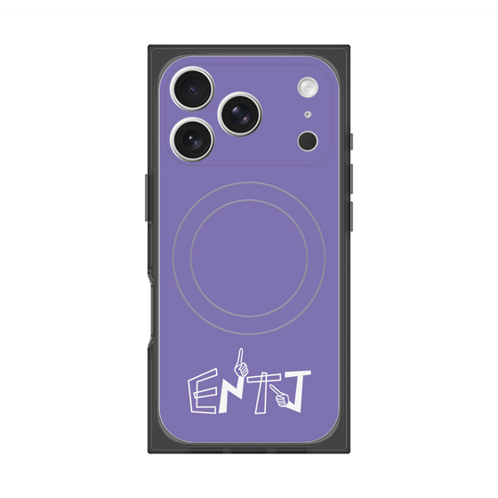 プレミアムスクエアケース with MagSafe［ オリジナル - ENTJ 指揮官 - アルファベット - パープル ］